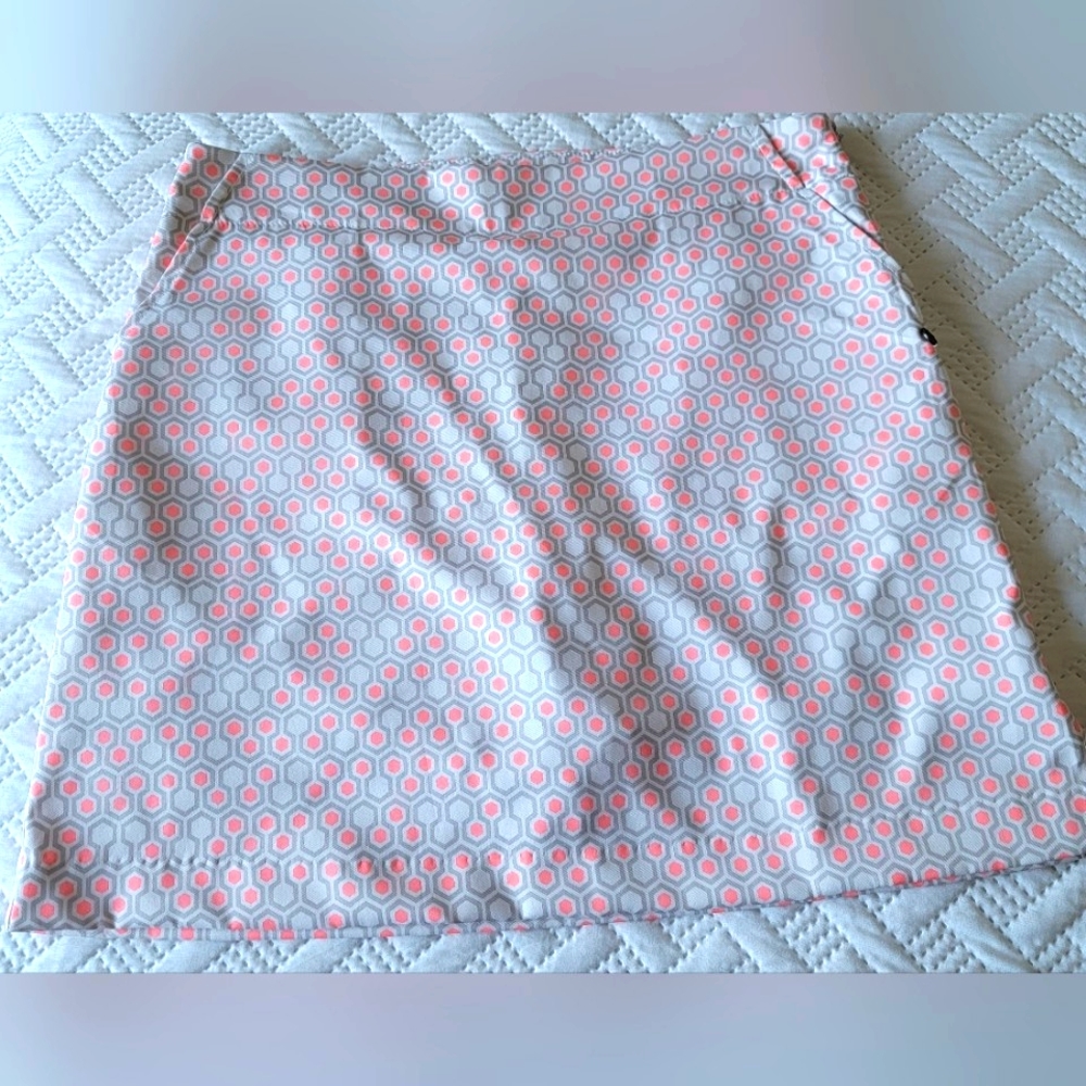 Geometric Pink and White golf tennis skort Skirt shorts